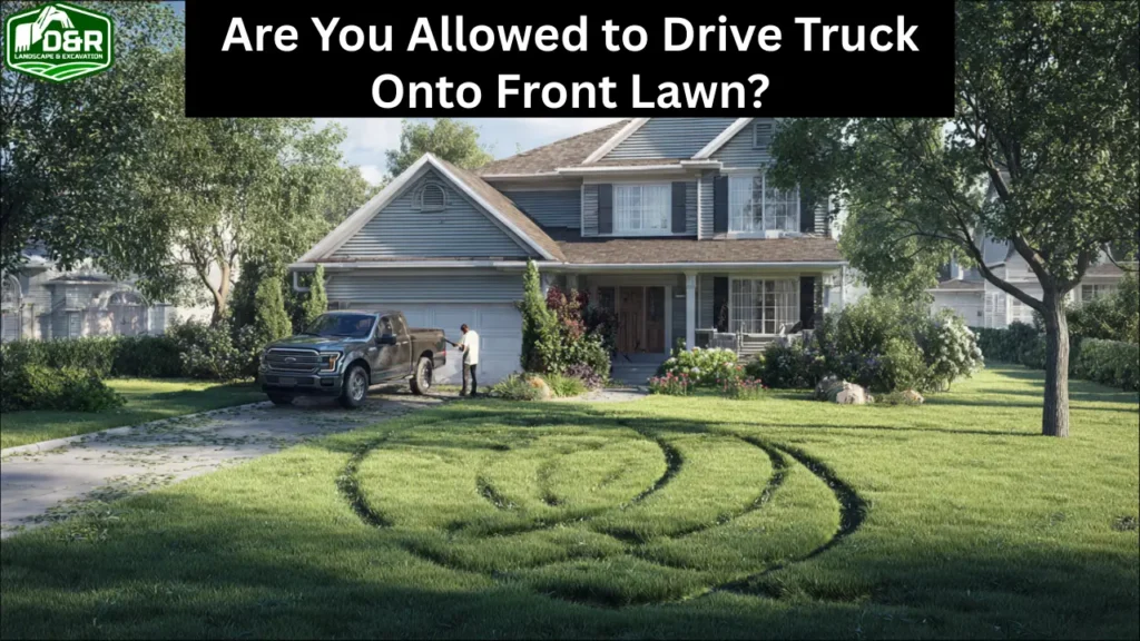 are you allowed to drive truck onto front lawn