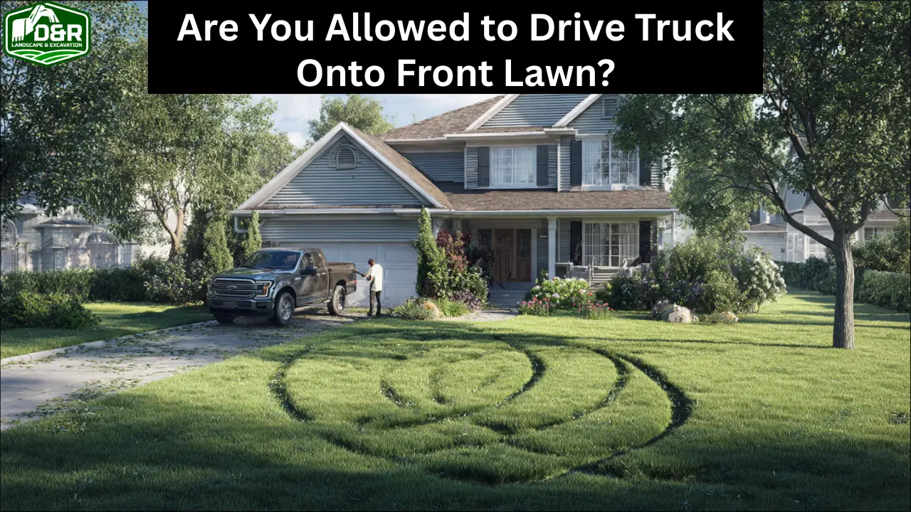 are you allowed to drive truck onto front lawn